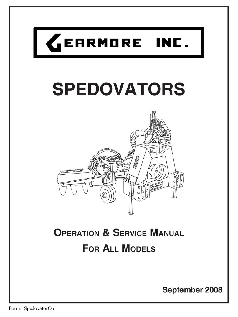 Gearmore SPEDOVATORS Operation & service manual