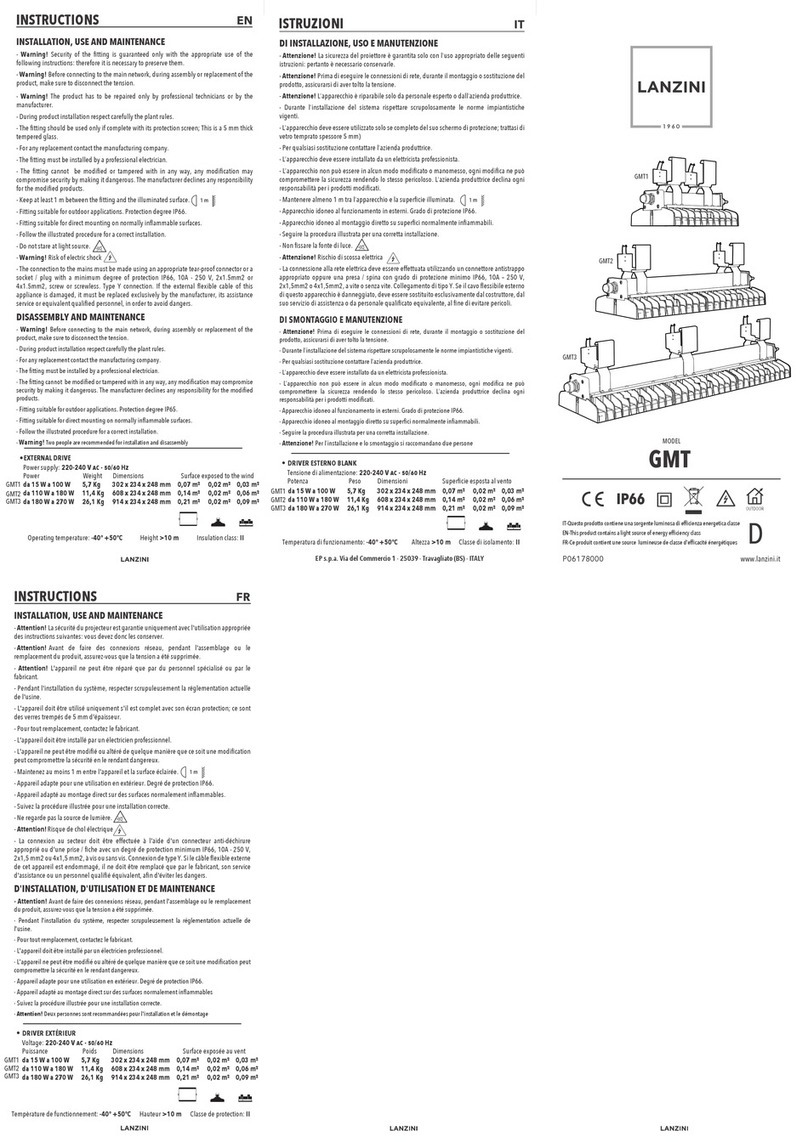 LANZINI GMT1 instructions