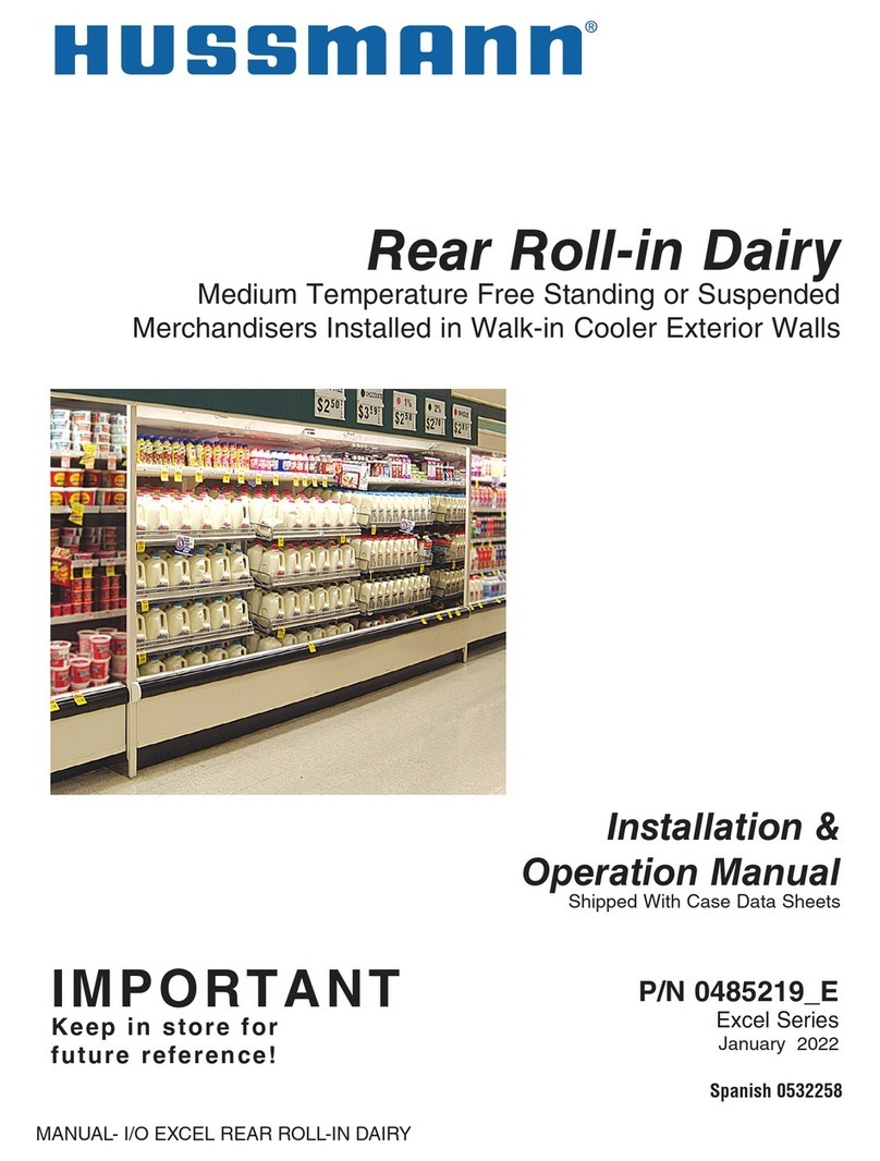 Hussmann Rear Roll-in Dairy User manual