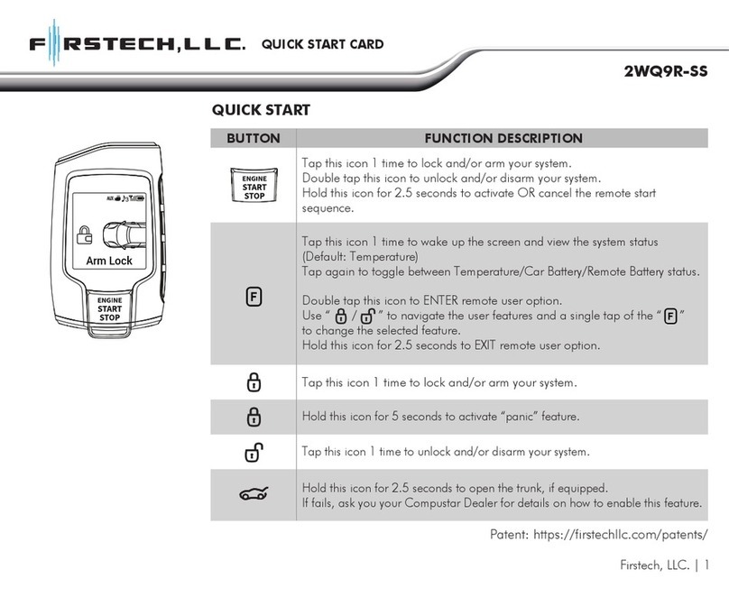 Firstech 2WQ9R-SS Quick start card