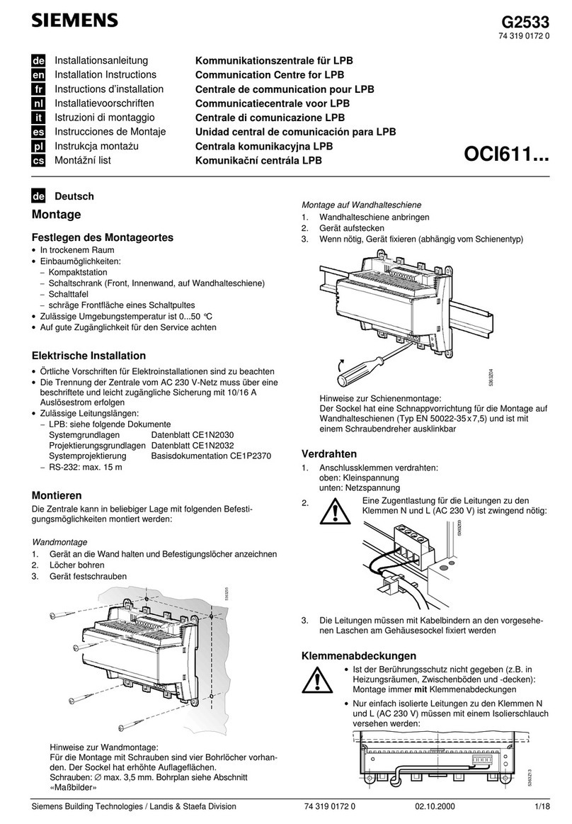 Siemens OCI611 Series User manual