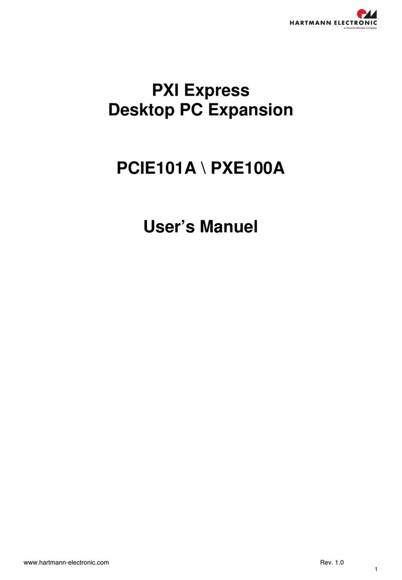 Hartmann PCIE101A User manual