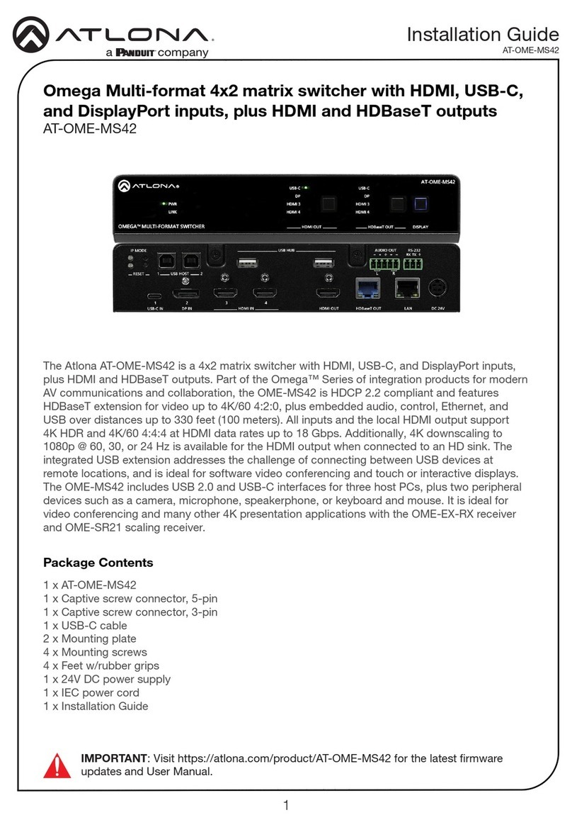 Panduit Atlona AT-OME-MS42 User manual