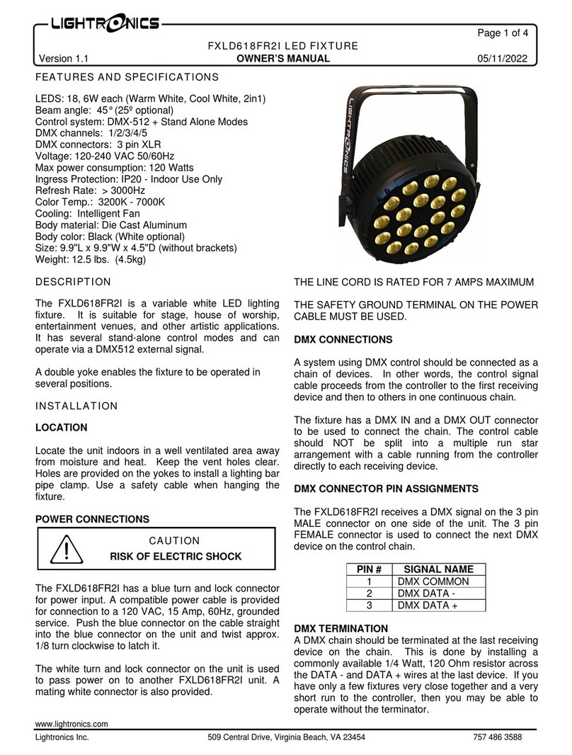 Lightronics FXLD618FR2I User manual