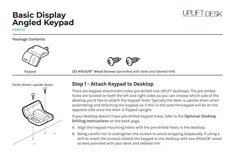 Uplift Desk FRM072 quick start guide