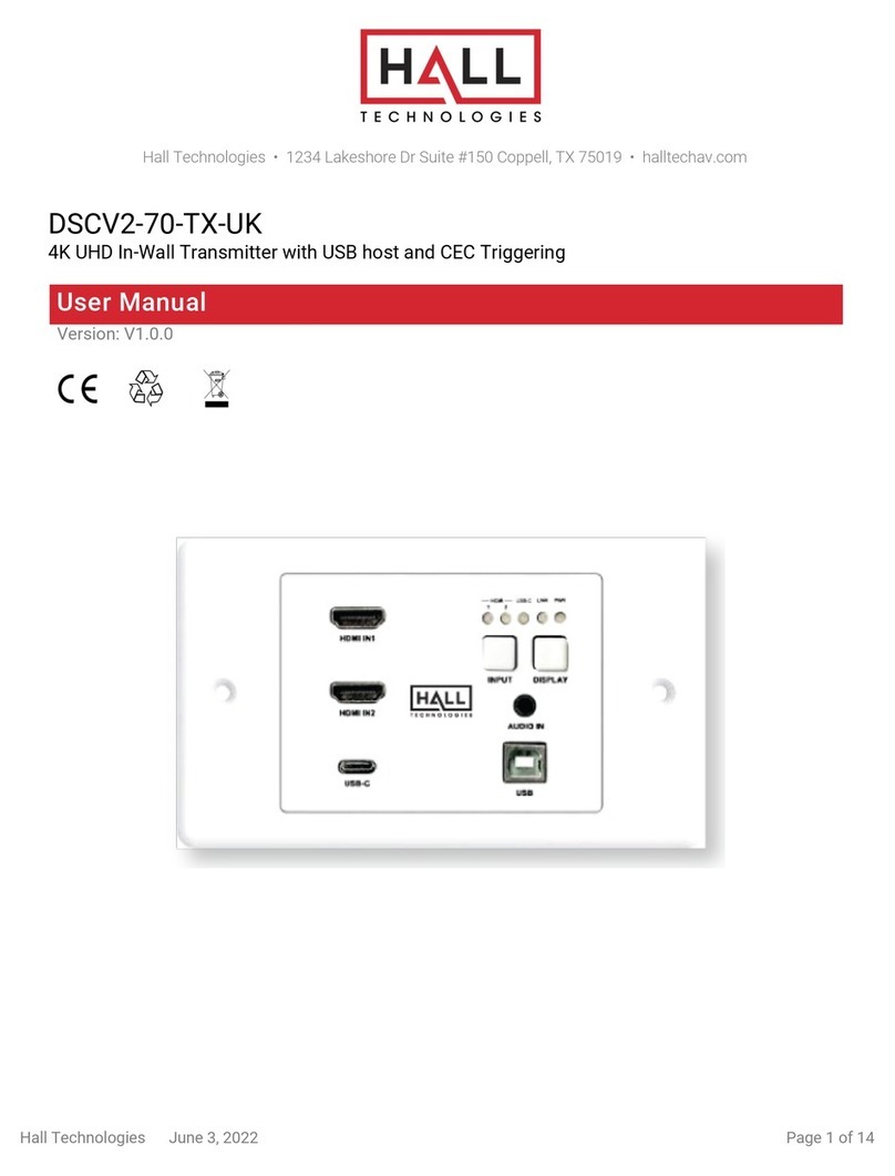 Hall Technologies DSCV2-70-TX-UK user manual