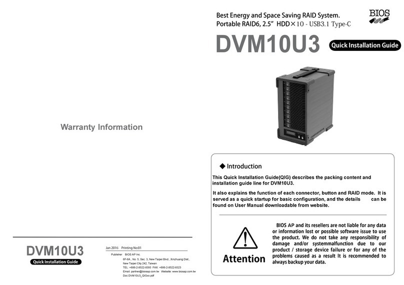 BIOS DVM10U3 Quick installation guide