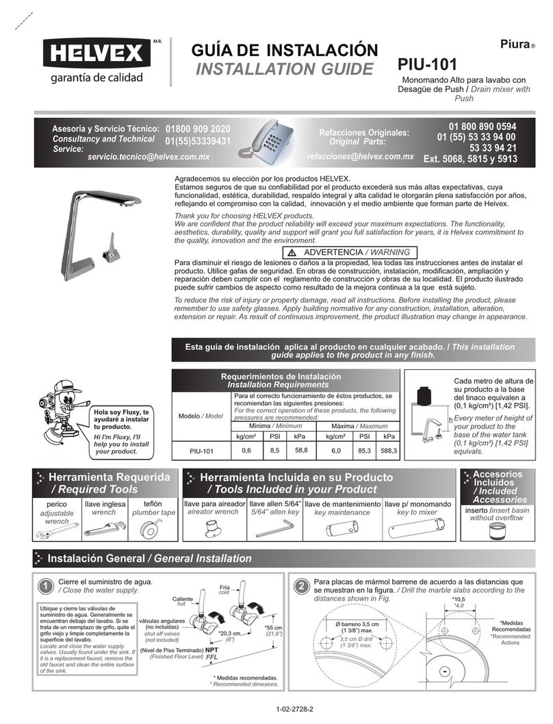 Helvex Piura PIU-101 User manual