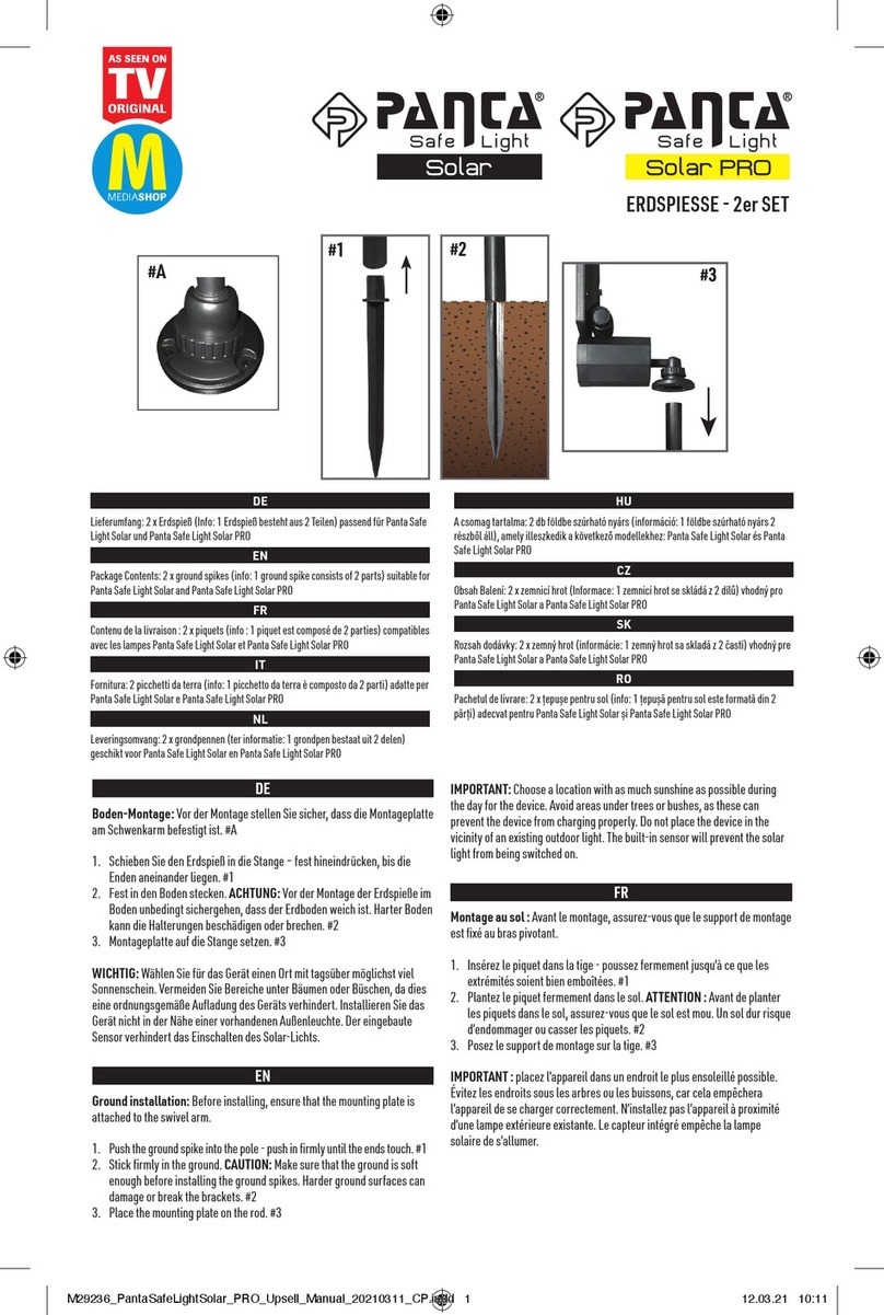 Panta Safe Light Solar quick start guide