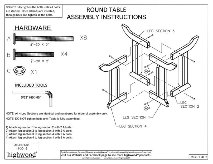 highwood Weatherly Series Assembly instructions