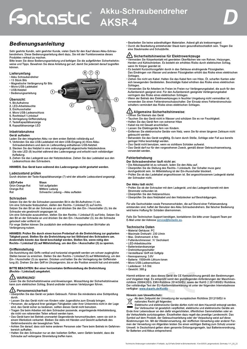 fontastic AKSR-4 User manual