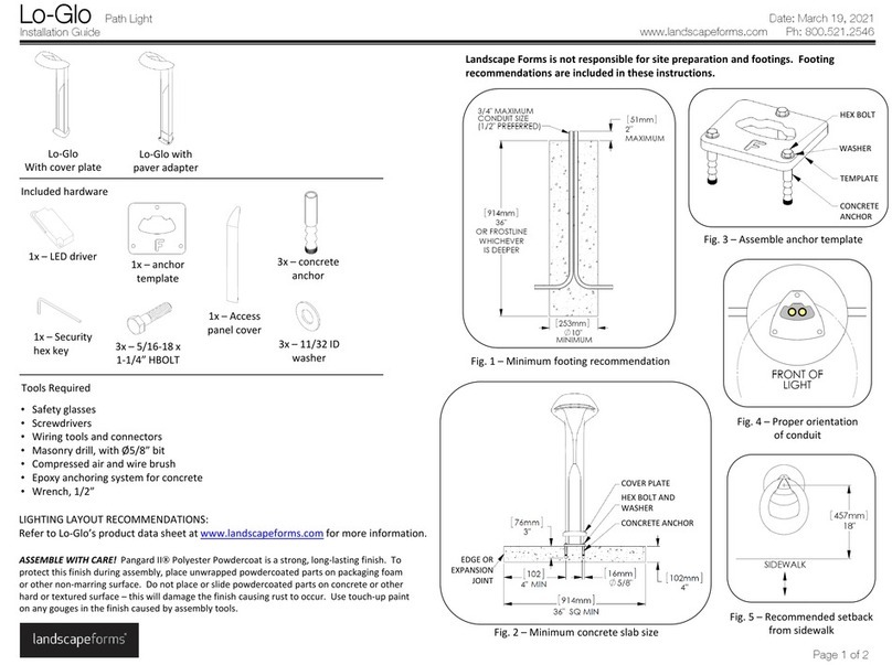Landscape Forms Lo-Glo User manual