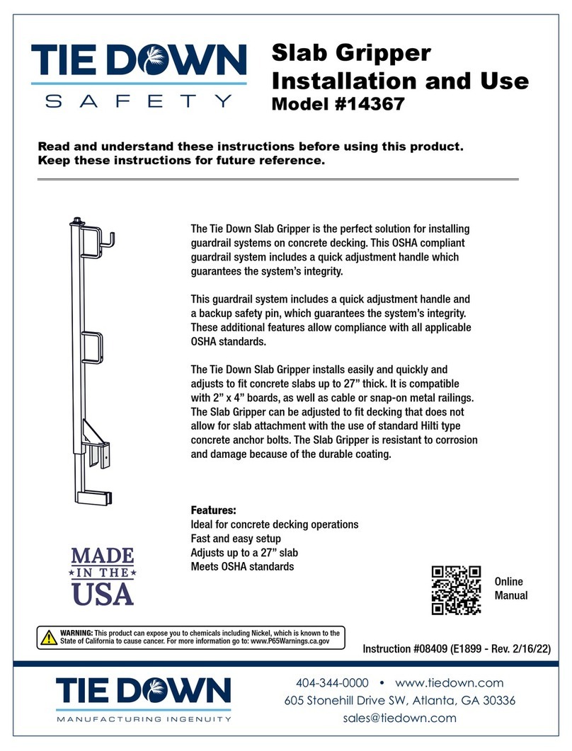 TIE DOWN 14367 Installation & use