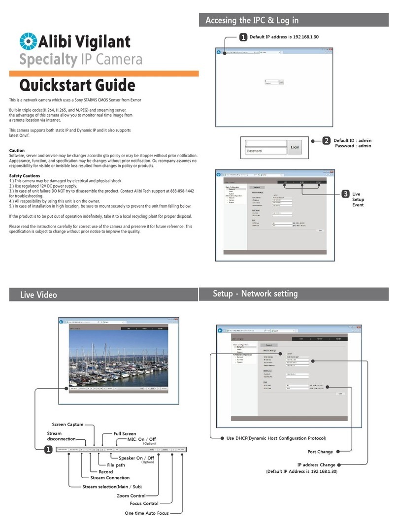 Alibi Security Vigilant ALI-XS50-UVA quick start guide
