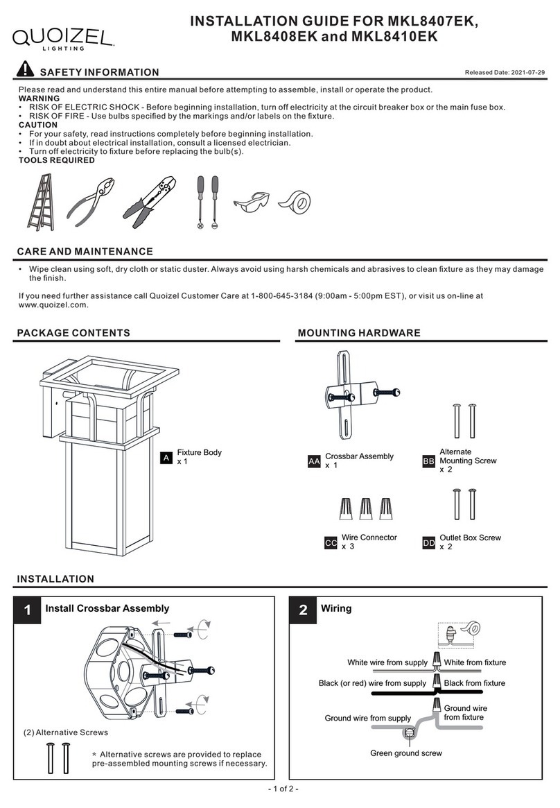 Quoizel MKL8407EK User manual Quoizel MKL8407EK User manual