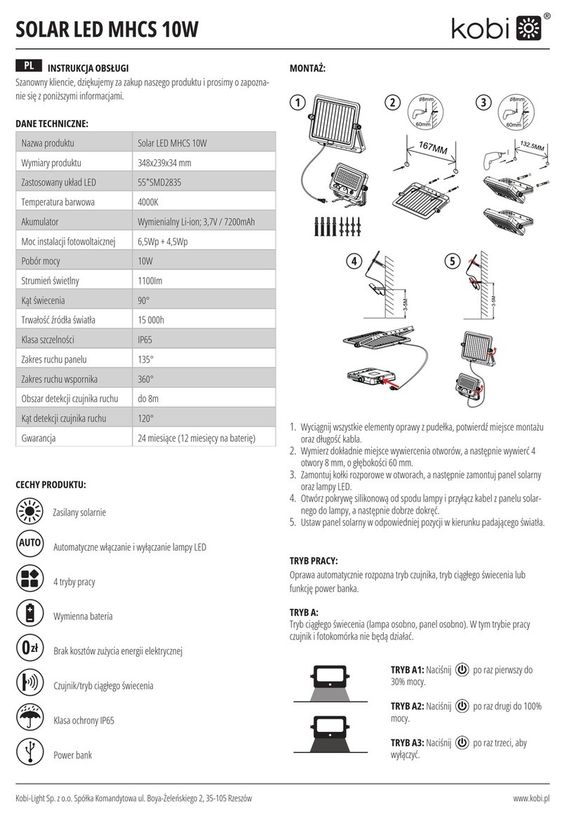 kobi Solar LED MHCS 10W user manual