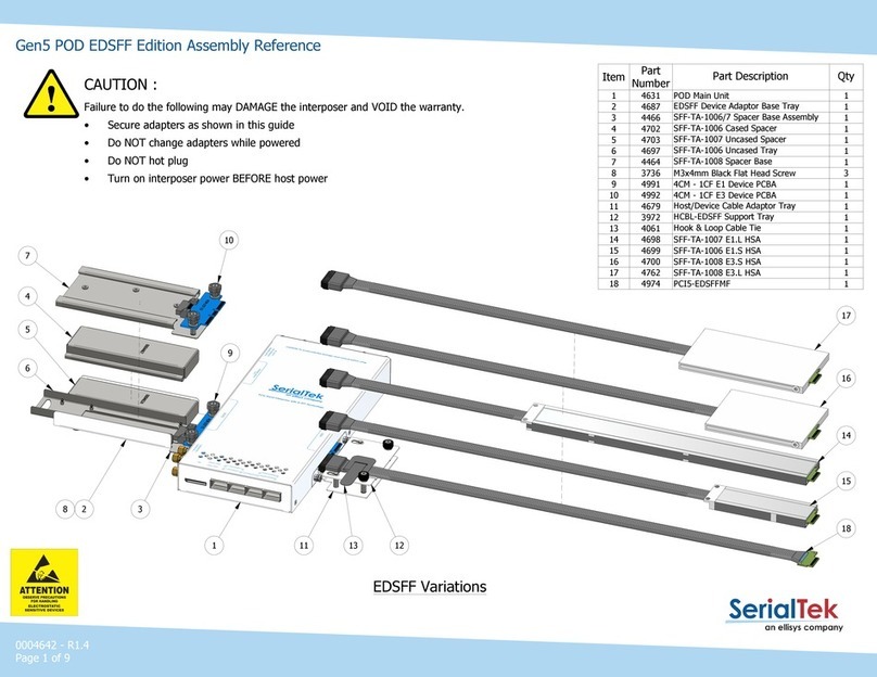 Ellisys SerialTek Gen5 POD SSAS Assembly