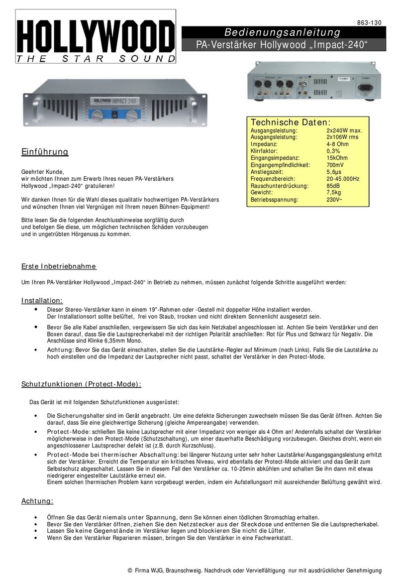 Hollywood Impact-240 user manual