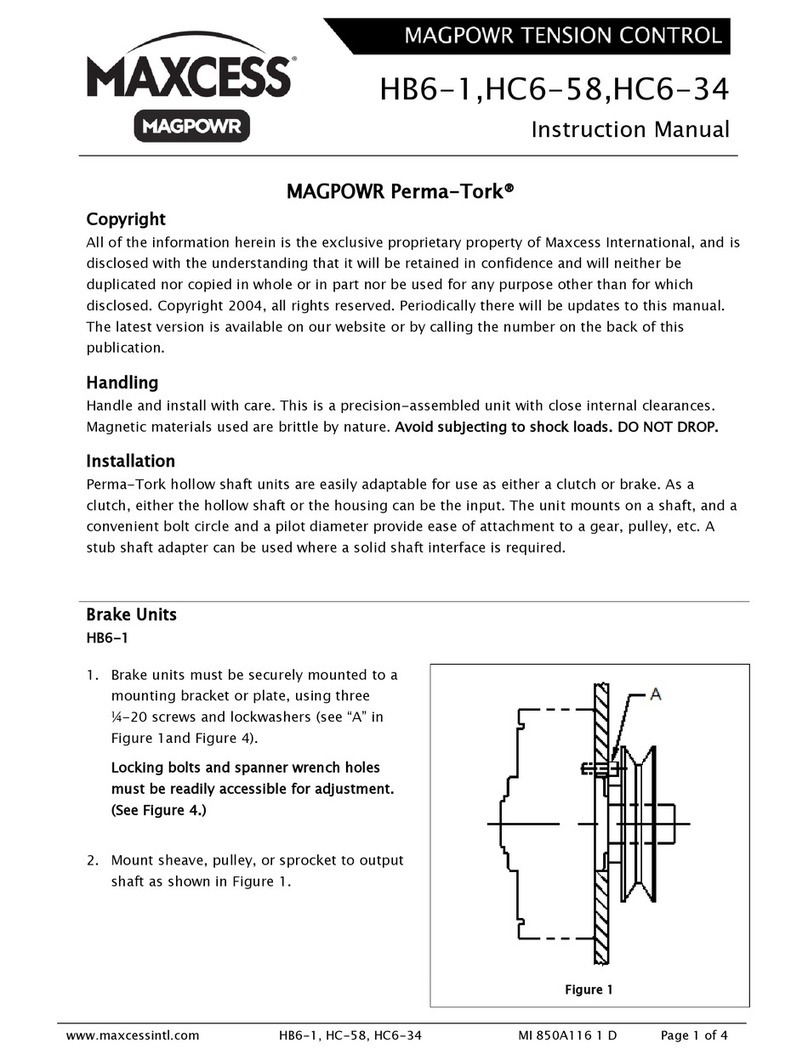 Maxcess MAGPOWR Perma-Tork HB6-1 User manual