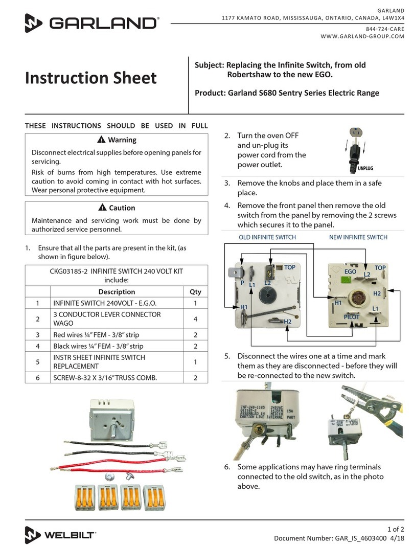 Welbilt Garland S680 Sentry Series instruction sheet Welbilt Garland S680 Sentry Series instruction sheet
