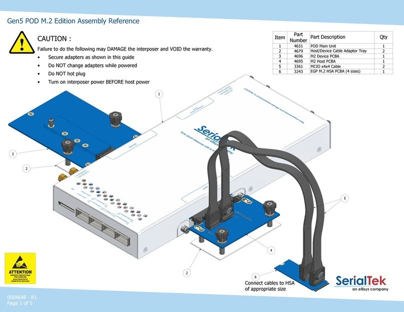 Ellisys SerialTek Gen5 POD SSAS User manual