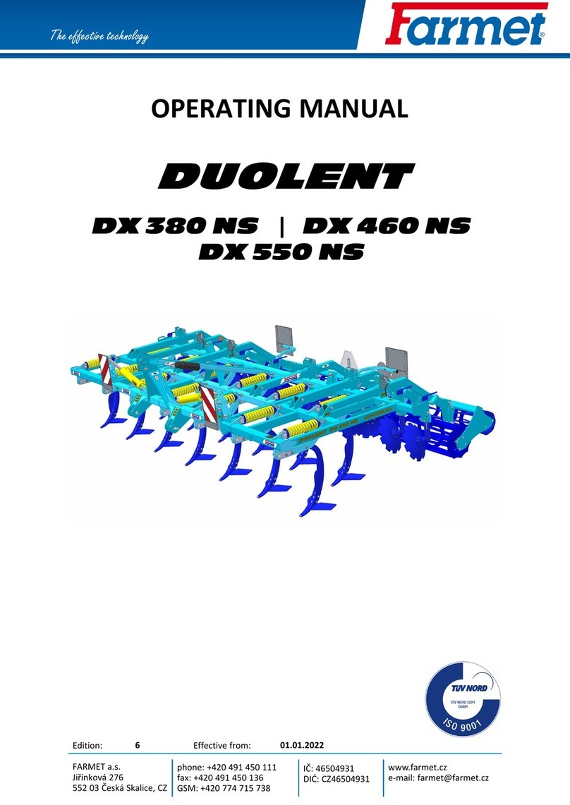 Farmet DUOLENT DX 380 NS operating manual
