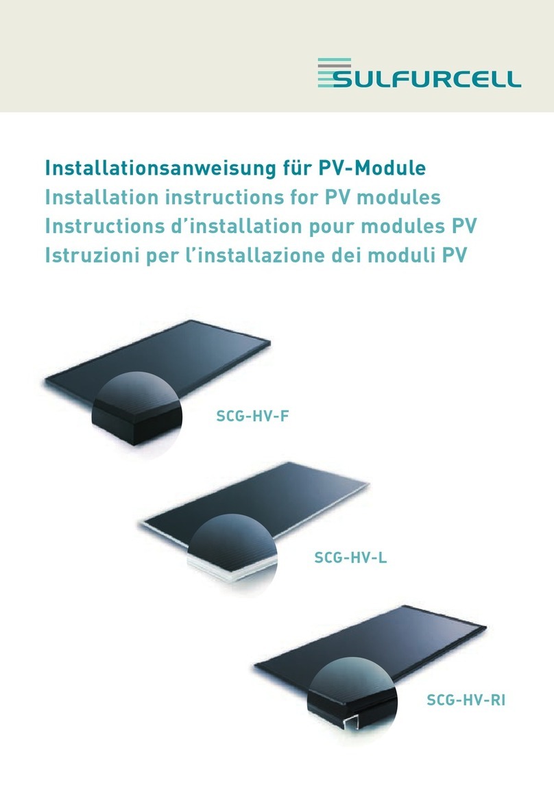 Sulfurcell SCG-HV-F Series installation instructions