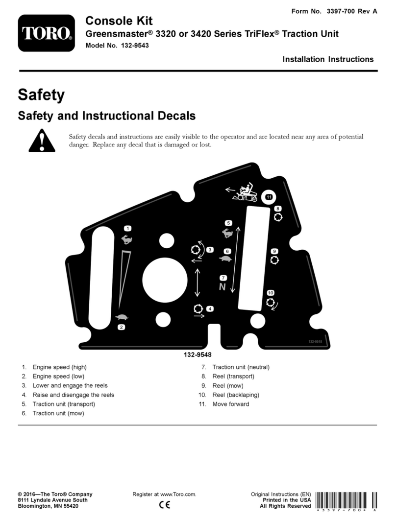 Toro 132-9543 installation instructions