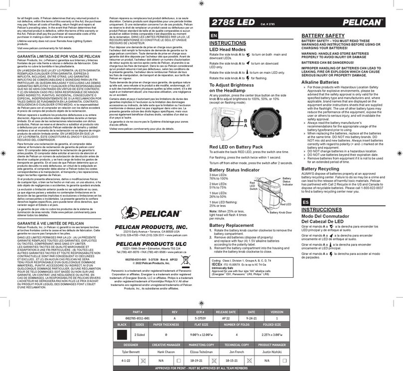 Pelican 2785 LED instructions Pelican 2785 LED instructions