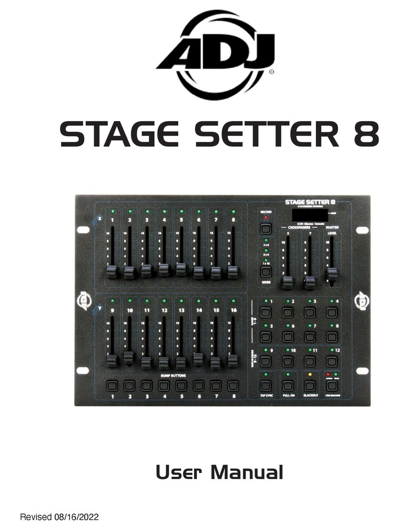 ADJ STAGE SETTER 8 User manual