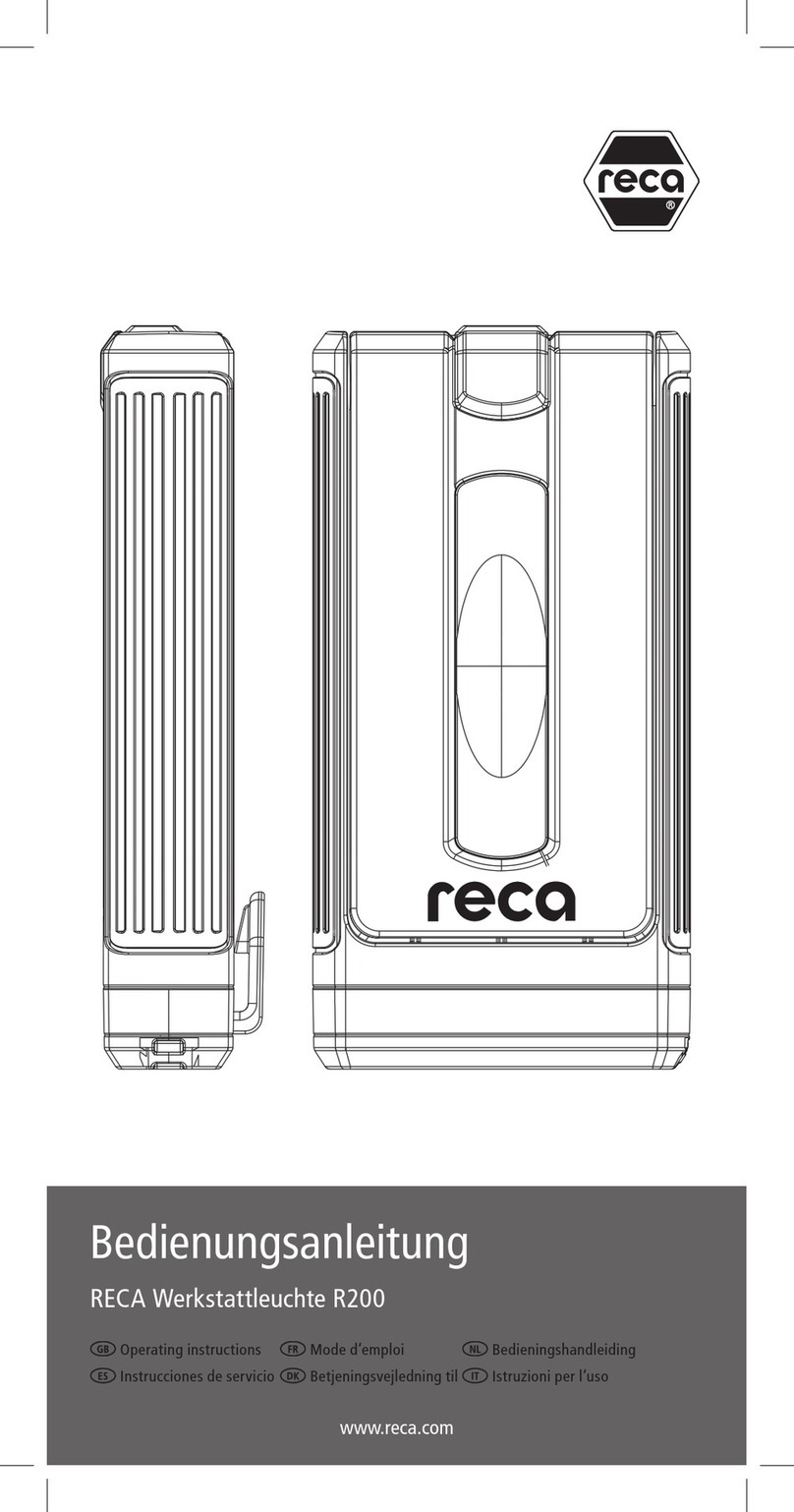 RECA R200 operating instructions