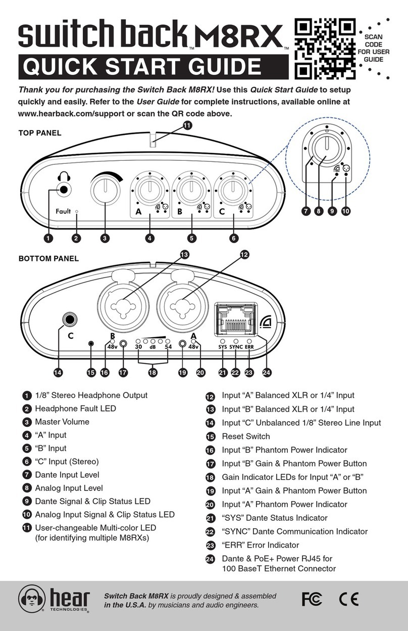 Hear Technologies switch back M8RX quick start guide