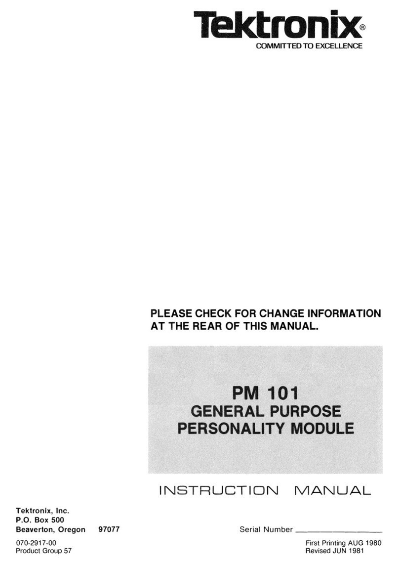 Tektronix PM 101 User manual