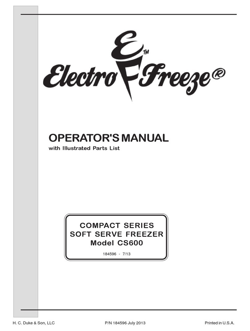H.C Duke & Son Electro Freeze COMPACT Series Operator's manual