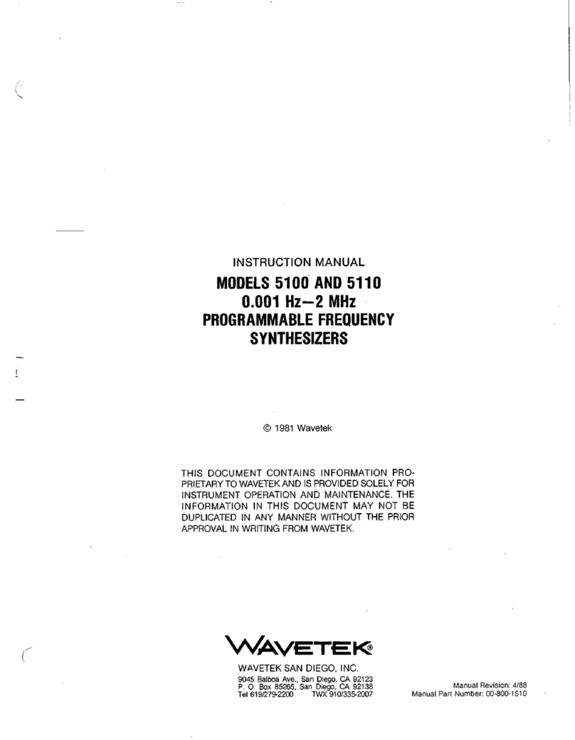 Wavetek 5100 instruction manual