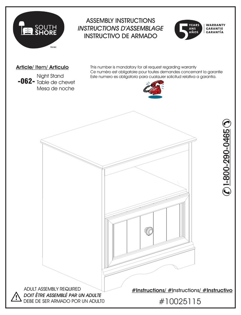 SouthShore 062 User manual SouthShore 062 User manual