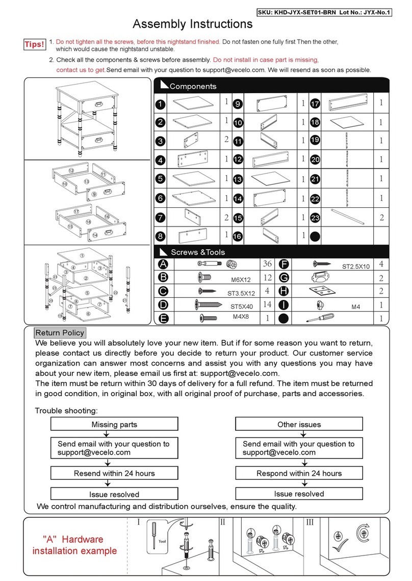 VECELO KHD-JYX-SET01-BRN User manual VECELO KHD-JYX-SET01-BRN User manual