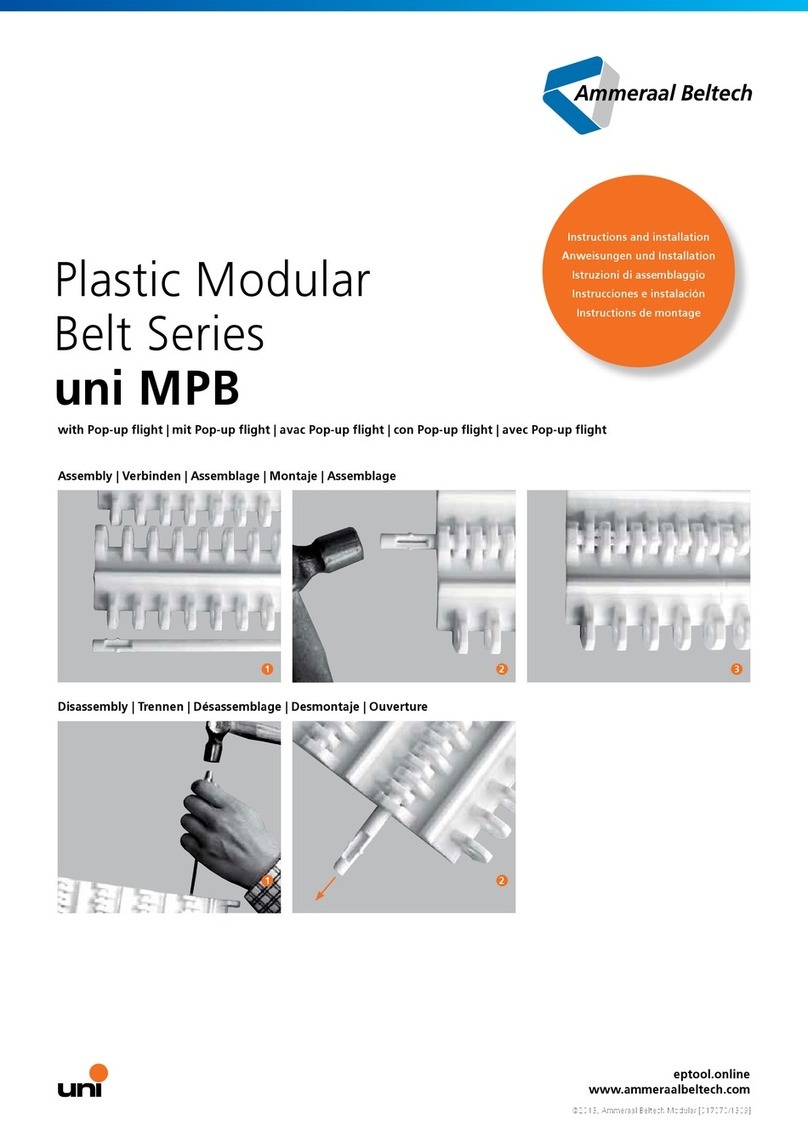 Ammeraal Beltech uni Plastic Modular Belt Series Assembly