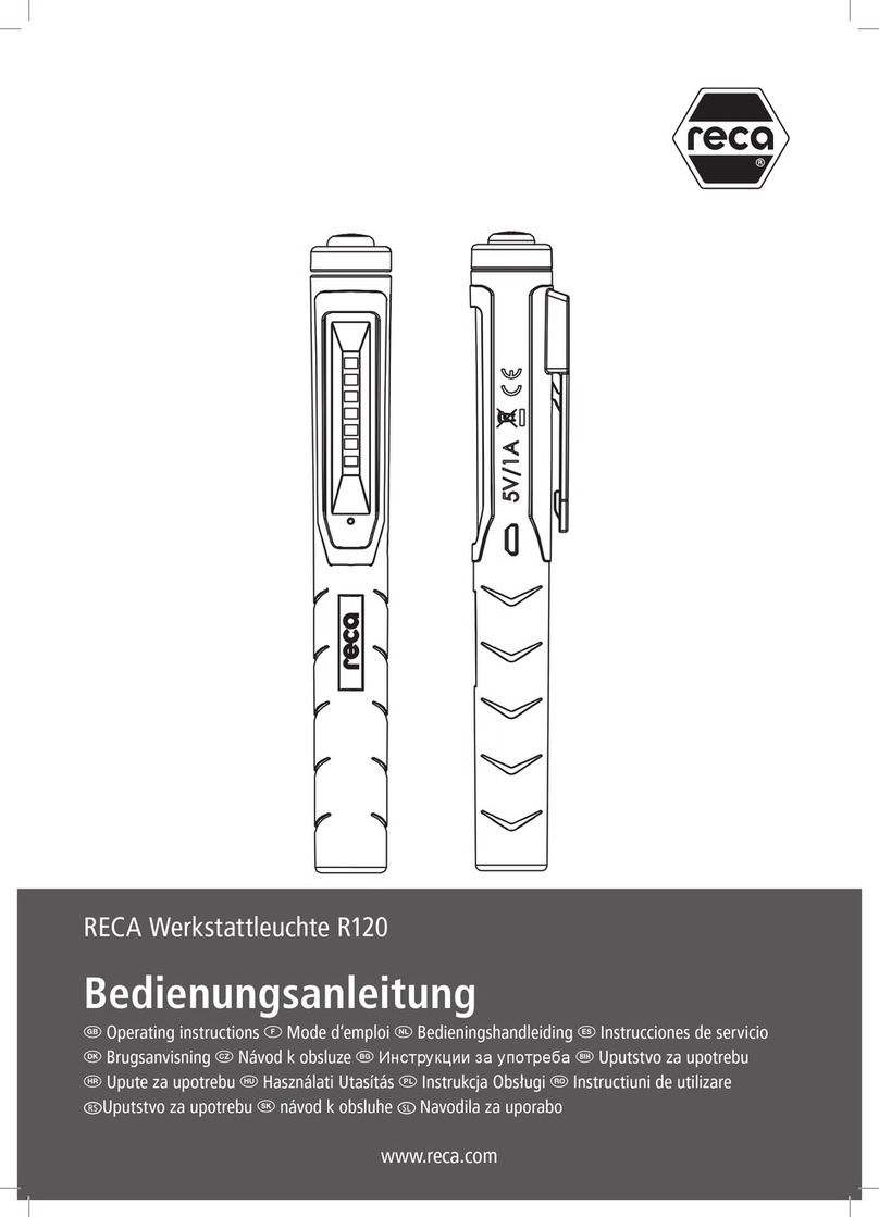 RECA R120 operating instructions