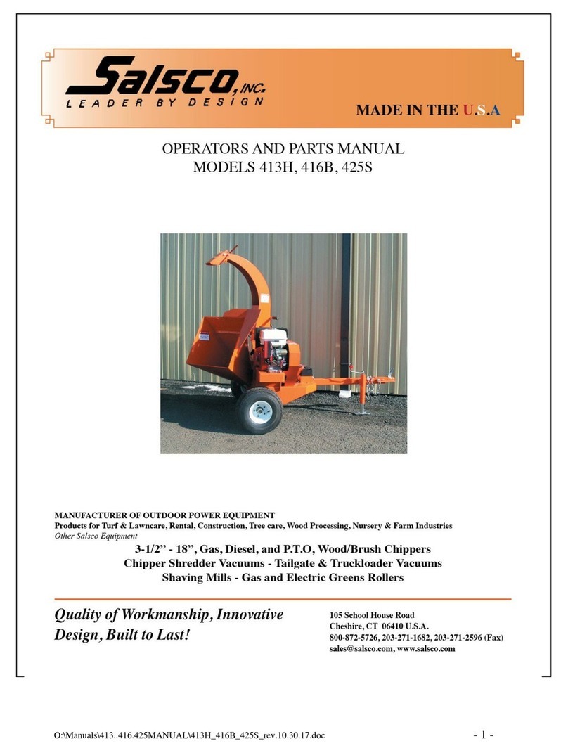 Salsco 413H Operator and parts manual