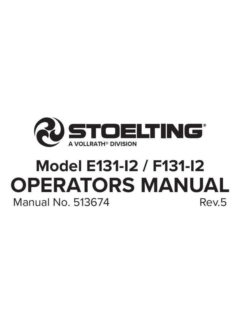 Vollrath Stoelting E131-I2 User manual Vollrath Stoelting E131-I2 User manual