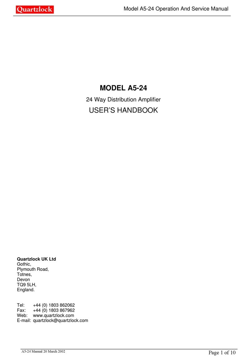 Quartzlock A5-24 Operation manual
