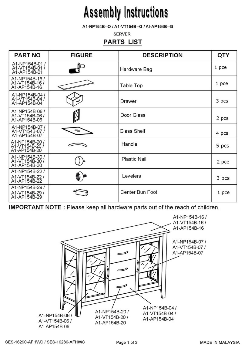 Winners Only A1-NP154B-O Assembly instructions
