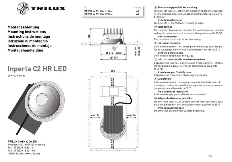 Trilux Inperla C2 HR LED 1100 Series User manual