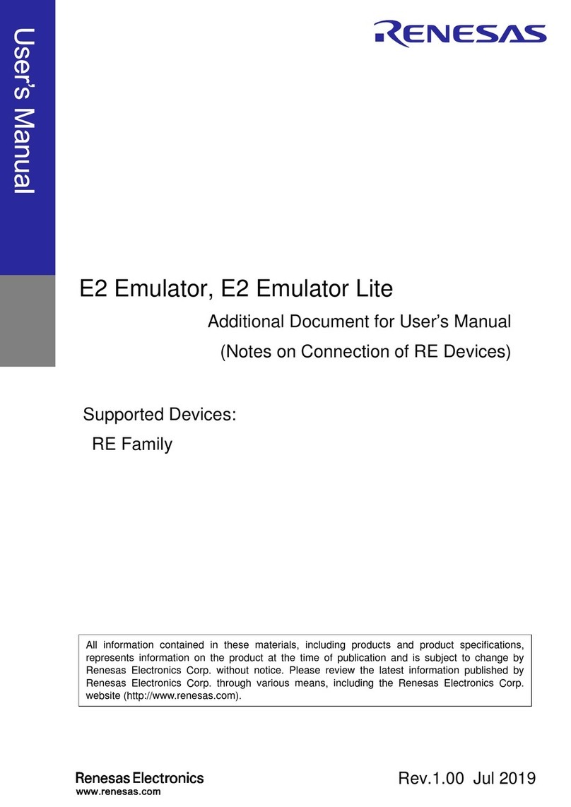 Renesas E2 Emulator User manual
