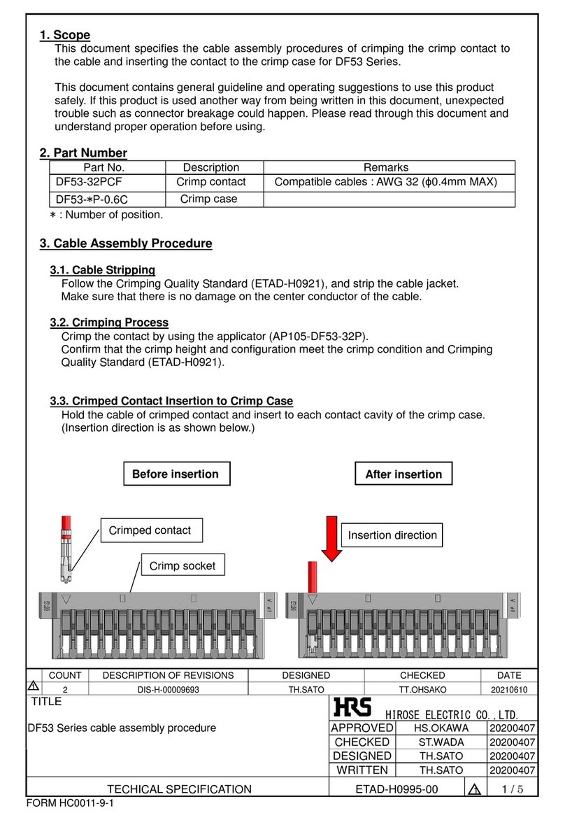 Hirose DF53 Series Assembly procedure
