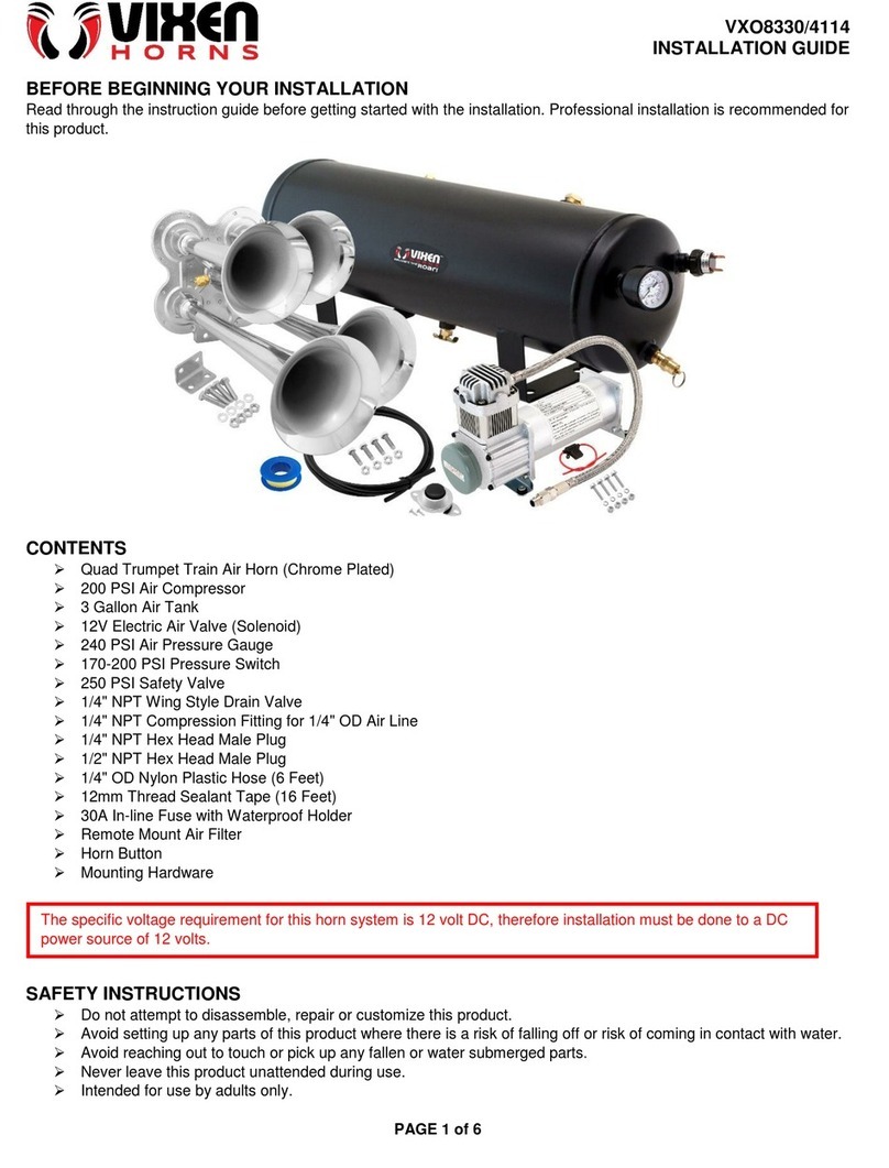 Vixen Horns VXO8330/4114 installation guide Vixen Horns VXO8330/4114 installation guide