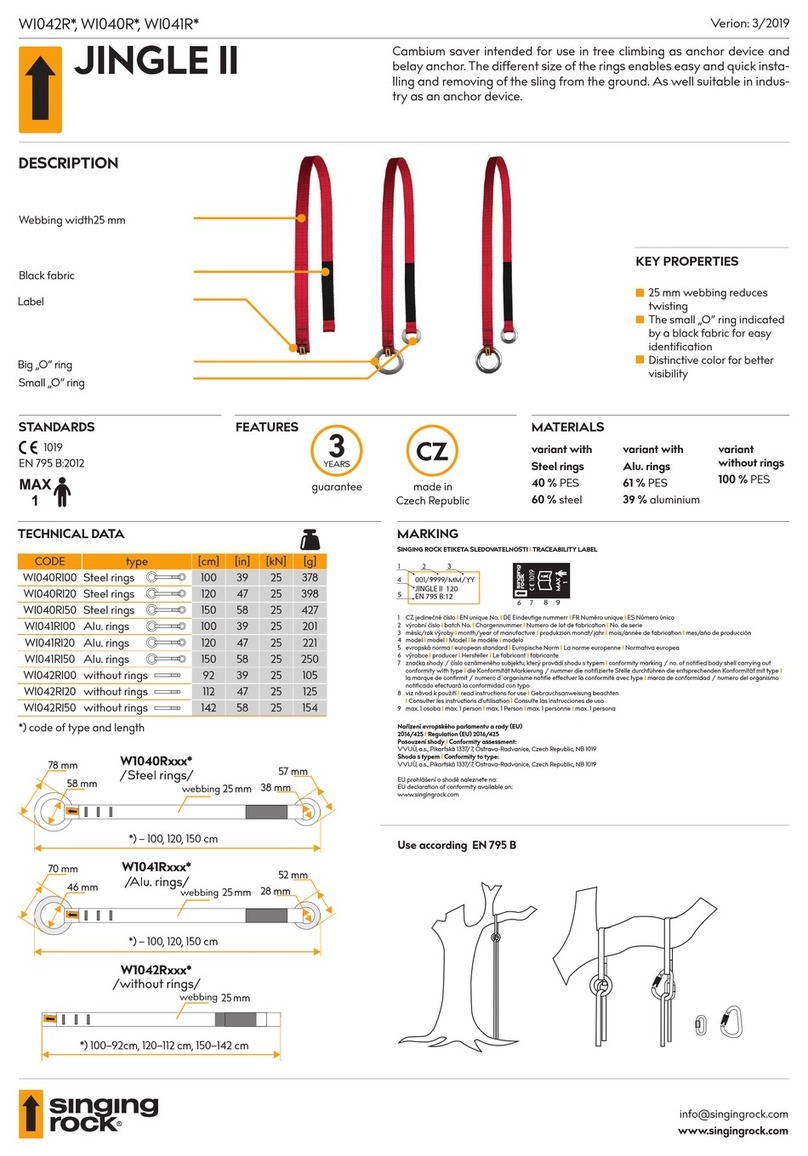 Singing rock JINGLE II Wl042R Series User manual