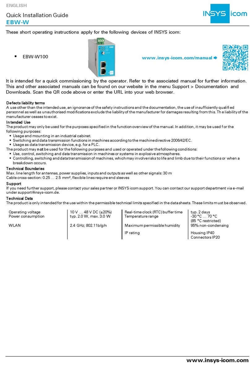 insys icom EBW-W User manual