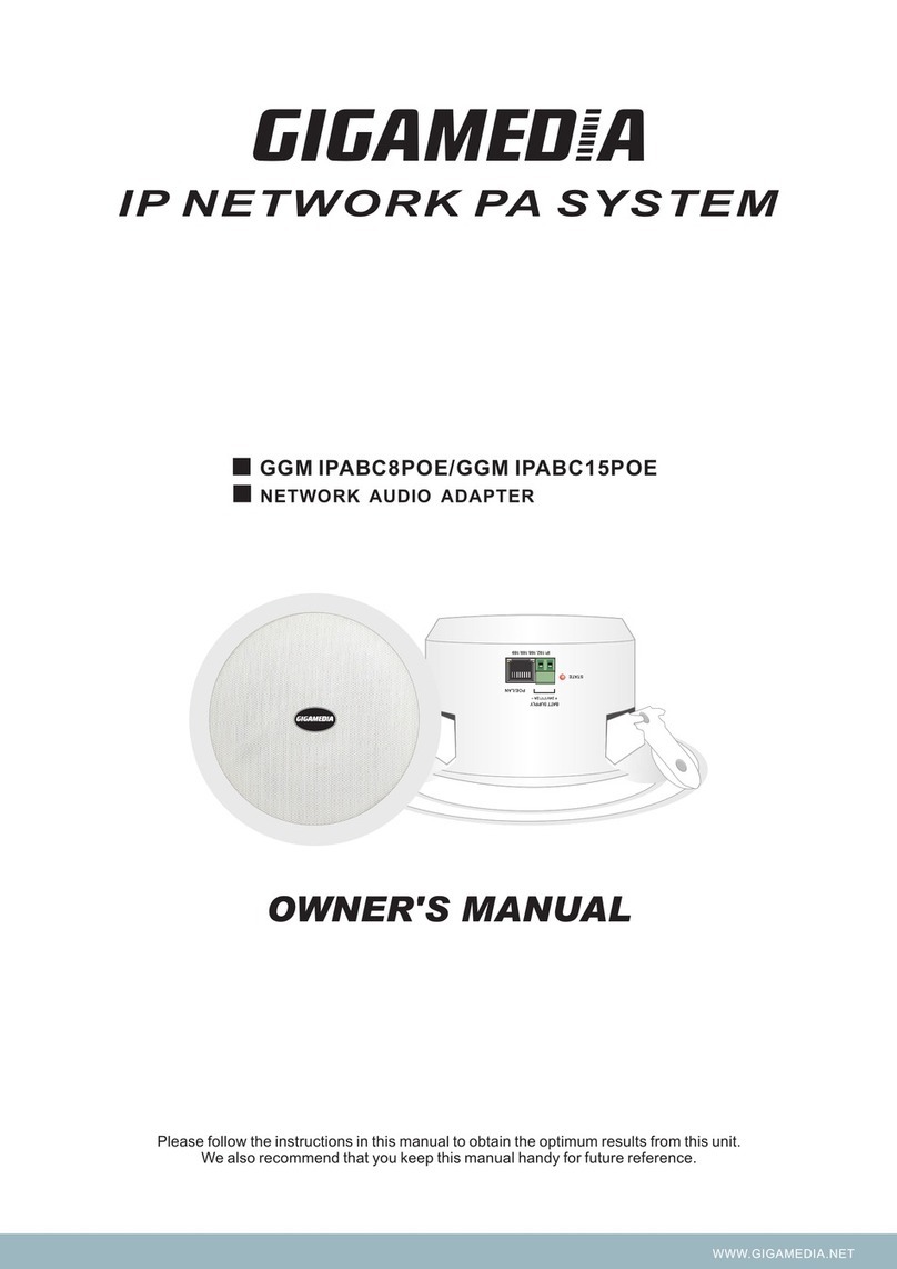 GIGAMEDIA GGM IPABC8POE owner's manual